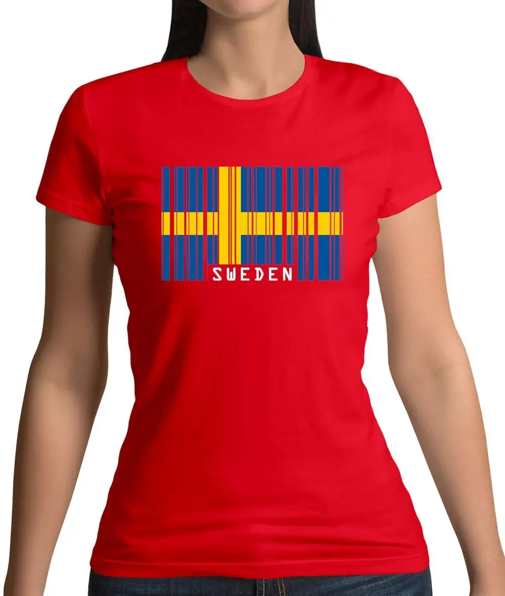 Sweden Barcode Flag - Womens T-Shirt - Swede Swedish Flags Stockholm Country