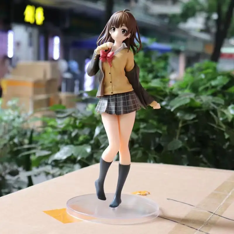 Anime Figure Ogiwara Sayu Shave The Beard And Pick Up Schoolgirl Sitting Uniforms Model Ornaments Collection Doll Toy Gift 26cm