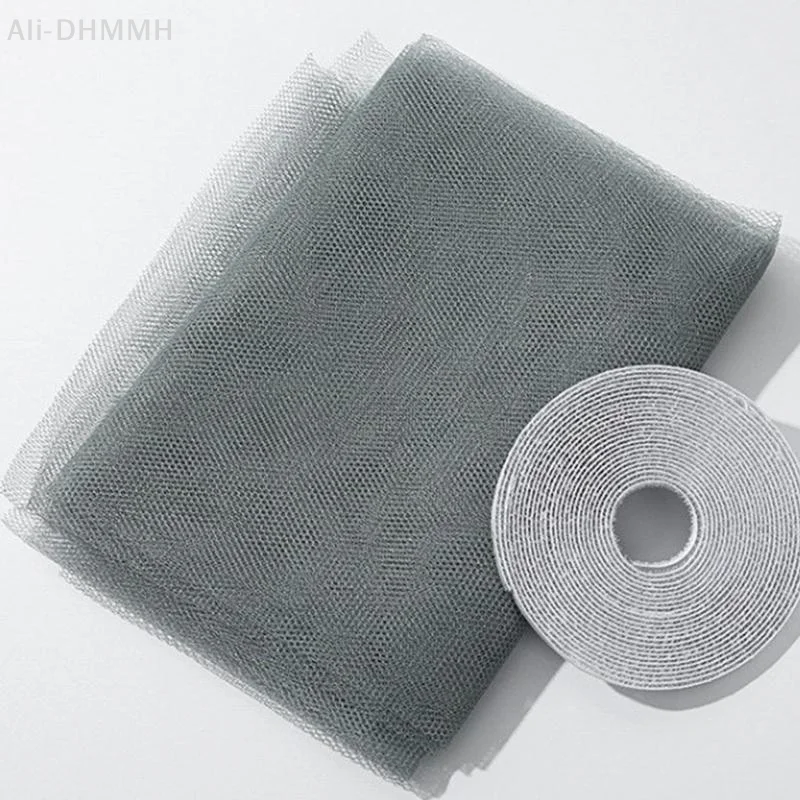 ZLinKJ Self-Adhesive DIY Mosquito Fly Window Net Washable Fine Cuttable Mesh No Drilling for Home Patio Windows