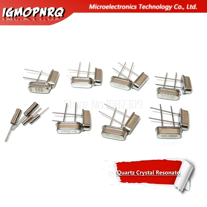 10PCS/lot 4Mhz 6Mhz 8Mhz 12Mhz 16Mhz 20Mhz 24Mhz  32.768K 2*6  32.768K 3*8  Quartz Crystal Resonator Passive Oscillator HC 49S