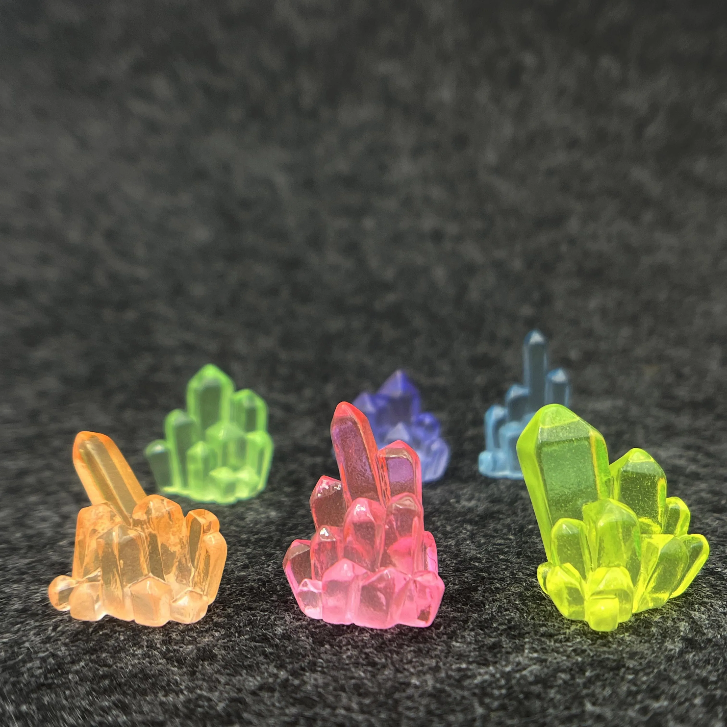 6 Pcs 6 Transparent Color Plastic Crystal Energy Column Shape For Board Game Accessories