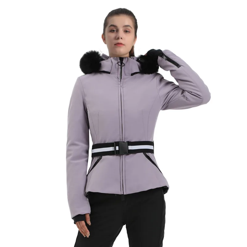 Waterproof Ski Jacket for Women, Windproof Snowboard Clothing, Super Warm Skiing Coat with Waistband, Outdoor Sport Wear, New