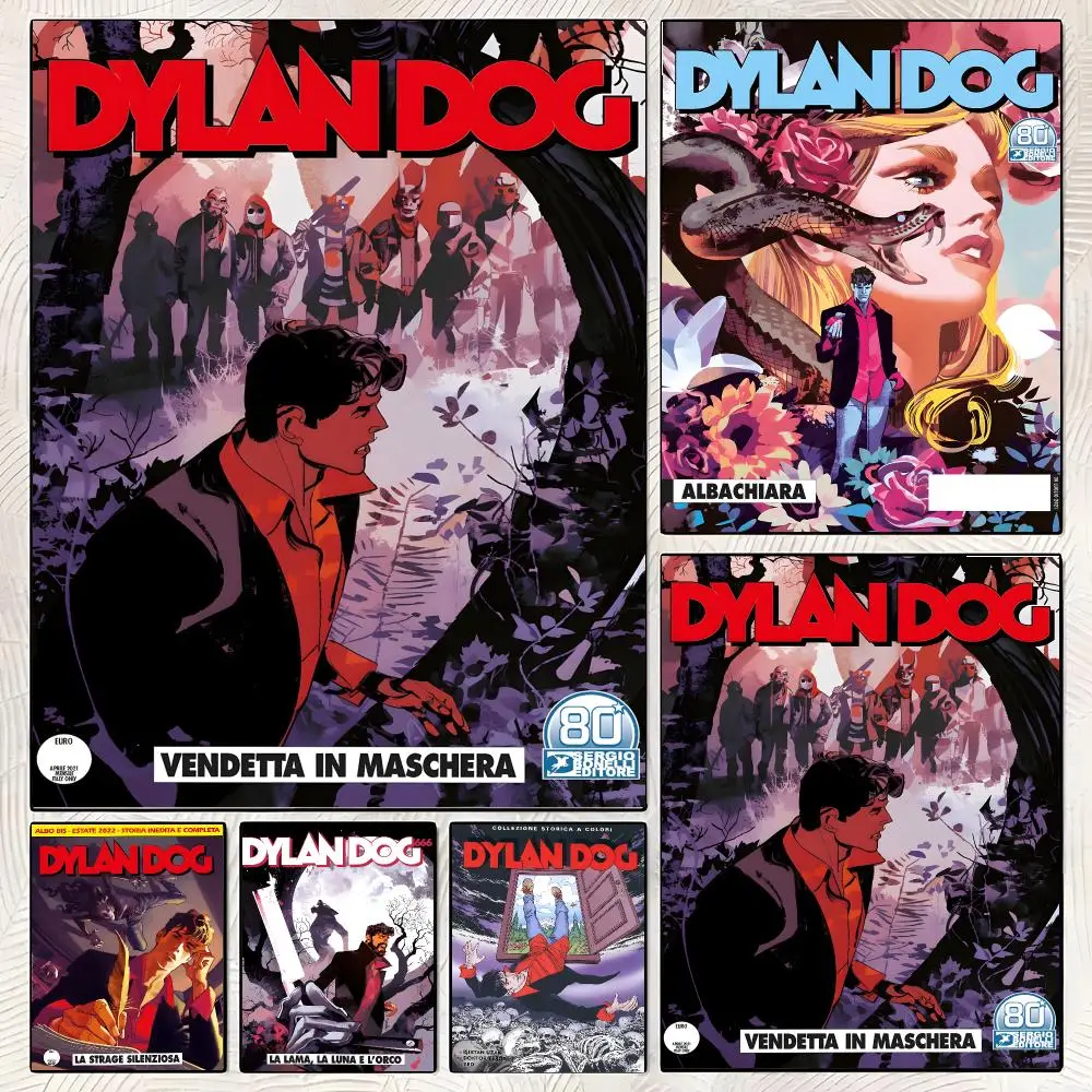 Comic Dylan Dog Poster Classic Poster HD Art Sticky Wall Waterproof Home Living Room Bedroom  Aesthetic Decoration