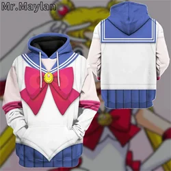 Sailor Moon Custom Cosplay Apparel 3D Full Printed Unisex Hoodie Men Sweatshirt Streetwear Zip Pullover Casual Jacket Tracksuits