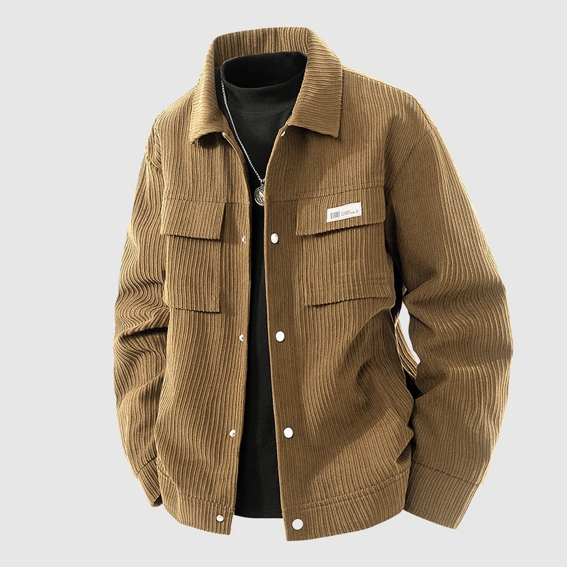 

Corduroy Jaet Men's Casual Turn-down Collar Workwear Sle Autumn Winter New Arrival Faionable Versatile Slim Fit Outerwear