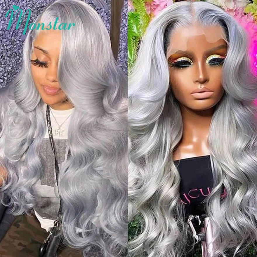 Grey Color Lace Fronts Wigs Human Hair 613 Hd Lace Frontal Wig 13x6 Vietnamese Raw Hair Body Wave Human Hair Wig for Black Women