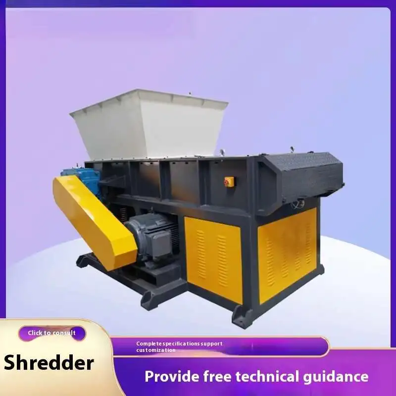 Double Axis Single Axis Metal Shredder Chassis Oil Drum Crusher Waste Plastic Garbage Industrial Crusher