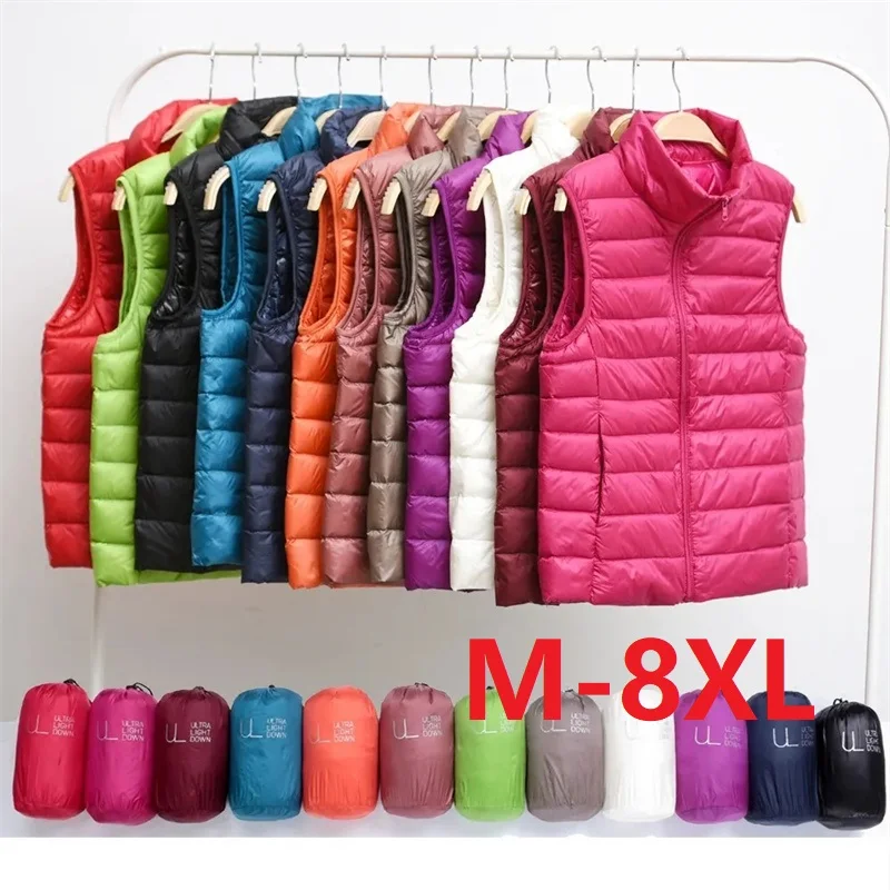 2026 New Women Ultra Light Down Vests Slim Sleeveless Jacket Portable Girl Lightweight Windproof Waistcoat Female Tank Tops Coat