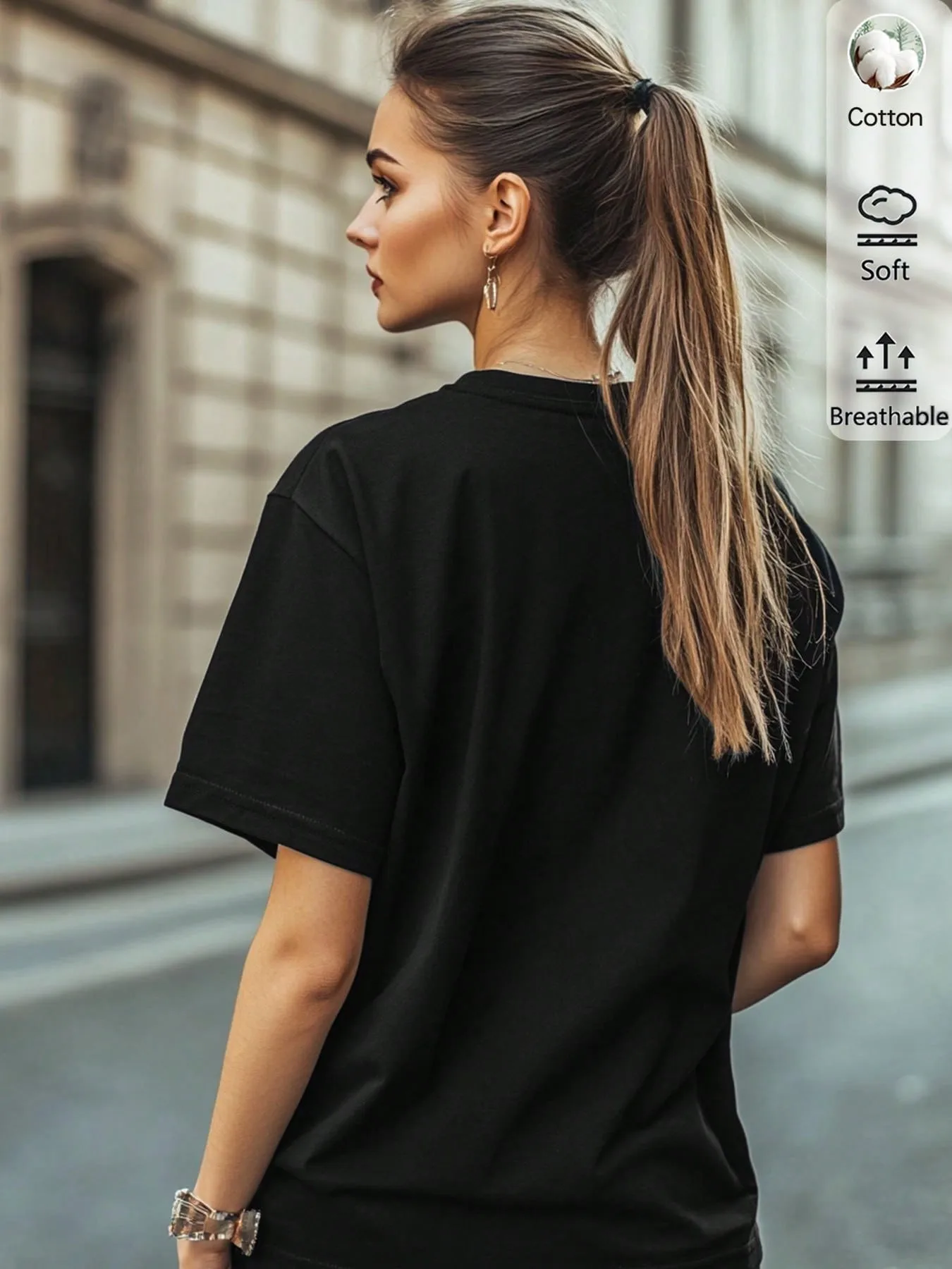 Women's T Shirt with Neon Ghost Bow Graphic Print Short Sleeve Crew Neck T-shirt Casual Funny Outfit Tops Clothes Female 90s Y2k