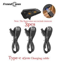 FreedConn FG 충전 액세서리, C 타입 USB 충전 케이블 슈트, FreedConn FG 오토바이 블루투스 인터콤, 정품, 3 개