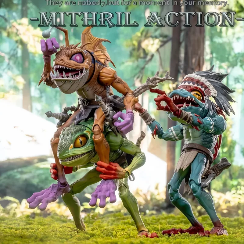 

New Mithril Studio 1/10 Anime Figures Murloc Monsters Fish People Wow Fishmans Tribe Warrior Chiefs Archer Soldiers Figure