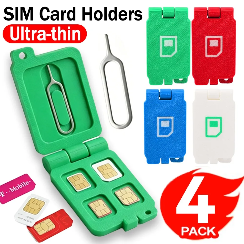 Universal Mini SIM Card Adapter Storage Box Kit with Removal Needle for Nano Micro SIM Card Memory Card Holder Reader Case Cover