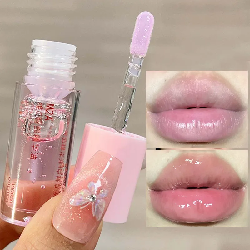 Aceite labial de gelatina de cristal, hidratante, afrutado, para pintalabios, espejo hidratante, brillo labial, cuidado de los labios, Cosméticos de maquillaje