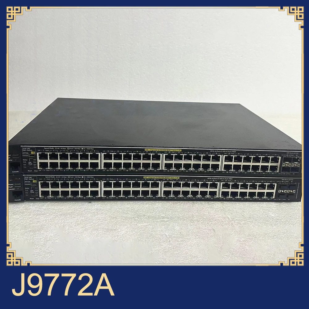 1pcs For Aruba 2530-48G-POE+Switch 48-port Gigabit POE Power Supply Network Switch J9772A