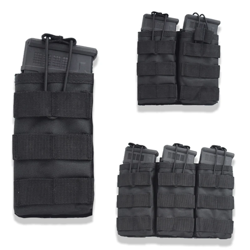 Open Top Single/Double/Triple Molle Magazine Pouch Tactical Pouch Paintball Airsoft Magazine Cartridge Bag Hunting Accessories