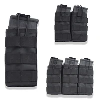 Pochette tactique en nylon pour magazines simple/double/triple à ouverture supérieure, accessoires de tir et de chasse pour airsoft 1