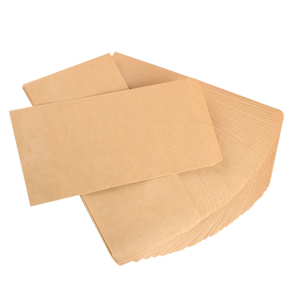 100Pcs Blank Kraft Paper Envelopes Retro Style for Greeting Invitations Cards Embossing Stamping 176x110mm Stationery Gift
