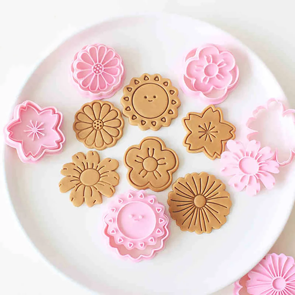 

Cherry Blossom Cookie Mold DIY Stampcookie Cutters Baking Accessories