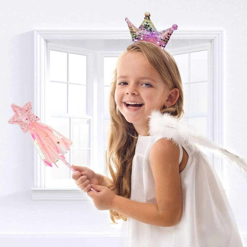 

4 Pcs Pentagram Fairy Wand Interactive Pet Toy Kitten Plaything Cat Teasing Stick Cats Rod Teaser Portable