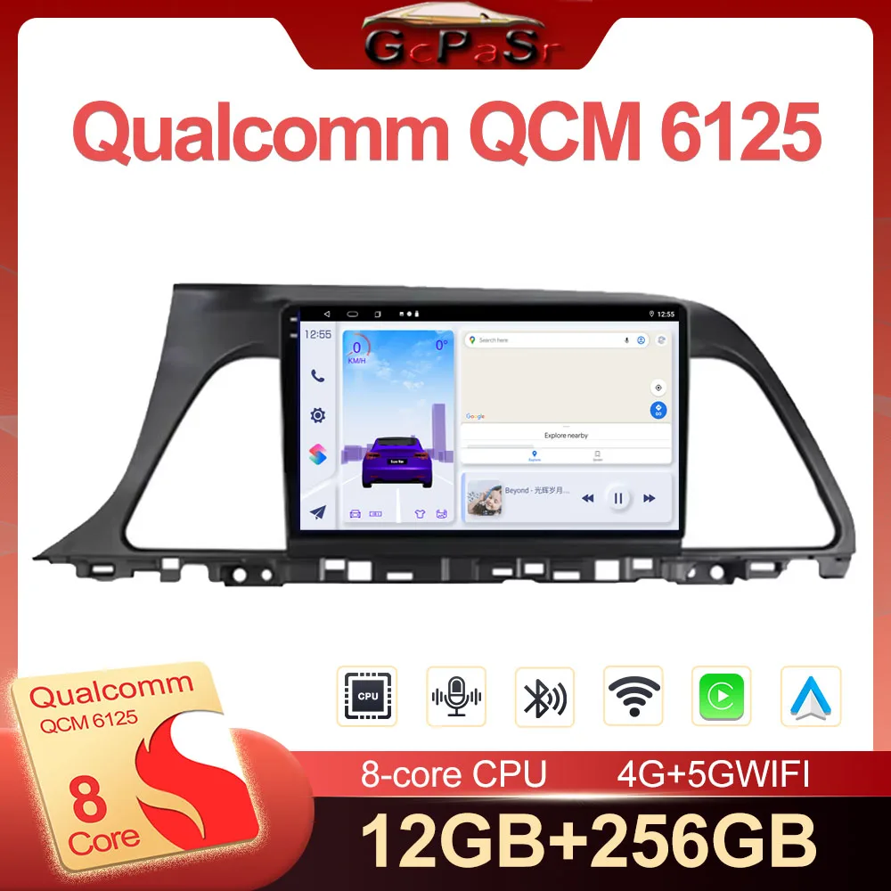 Radio Carplay Android For HYUNDAI SONATA9 2015 2016 2017 2018 Multimedia No 2 Din Car Monitor DVD FD Wifi Screen Kit Receiver