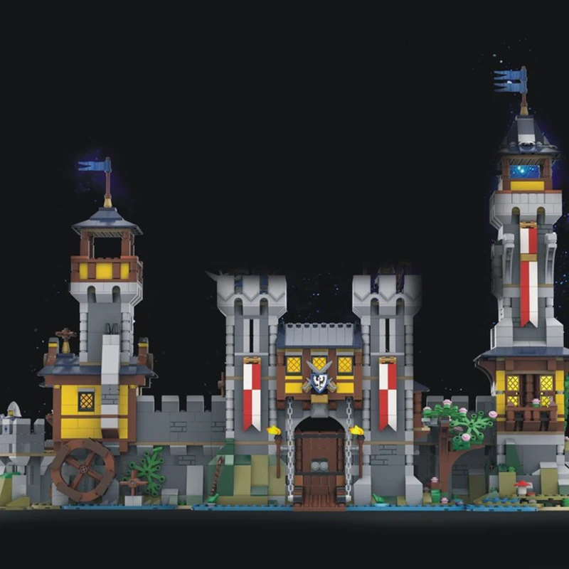 2850 pièces - Modèle de construction modulaire MOC Faucon Noir Médiéval - Jouet DIY simple et populaire pour enfants - Cadeau de festival