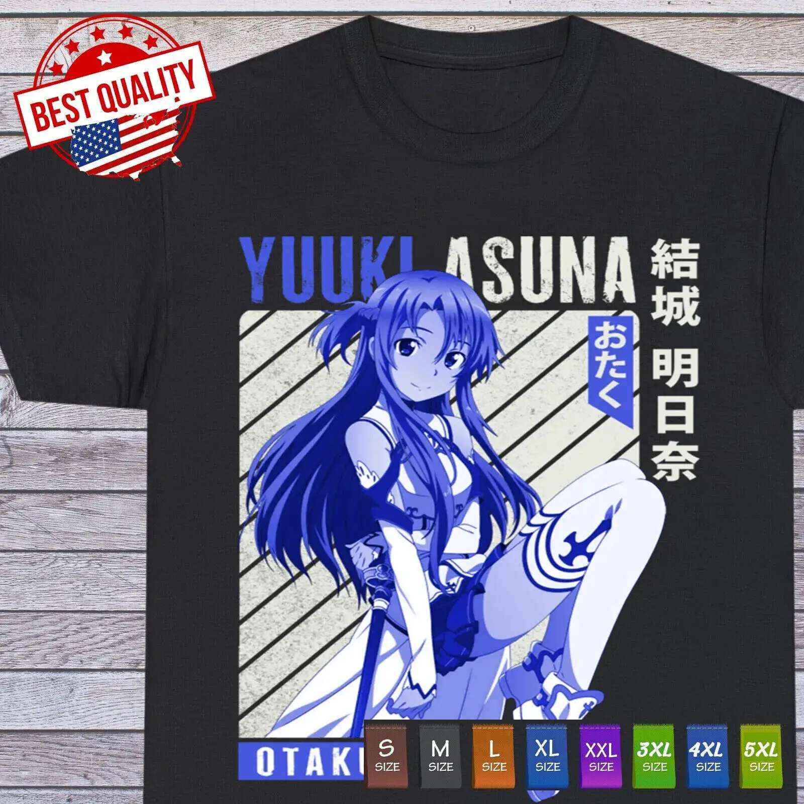 Yuuki Asuna Sword Art Online T-shirt Aesthetic Sexy  Anime Girl All Size