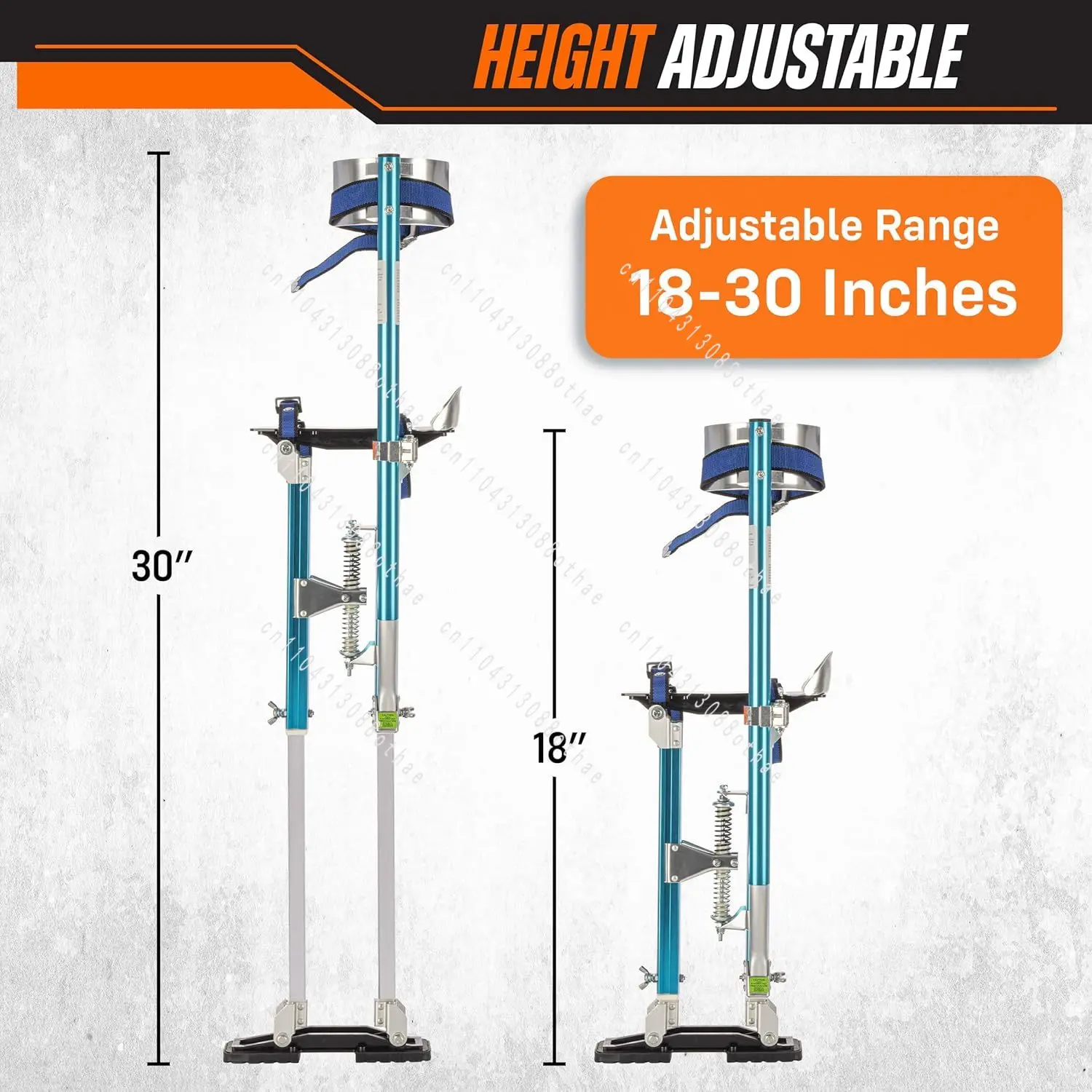 Adult Adjustable Height Drywall Stilts Lightweight Aluminum Paint Stilts Durable Non-slip Pads