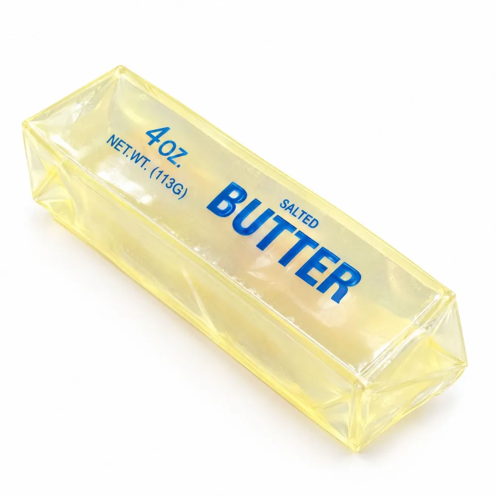 Transparency Butter Stick Squeezing Non Rebound Realistic Butter Stick Squishy TPR Comfortable Butter Stick Pinch