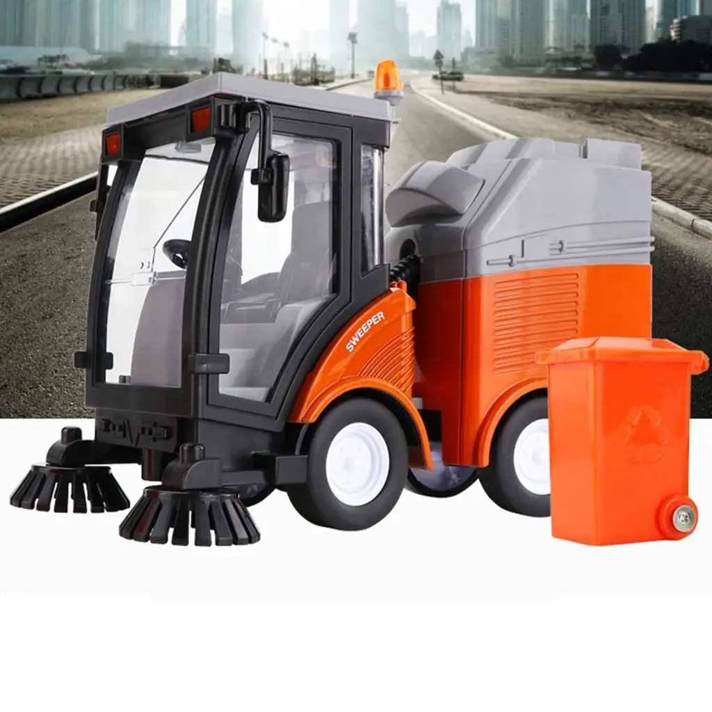 

Road Sweeper Car Toy Simulation Plastic Garbage Truck Model Educational Vehicle for Kids Toddlers Learning