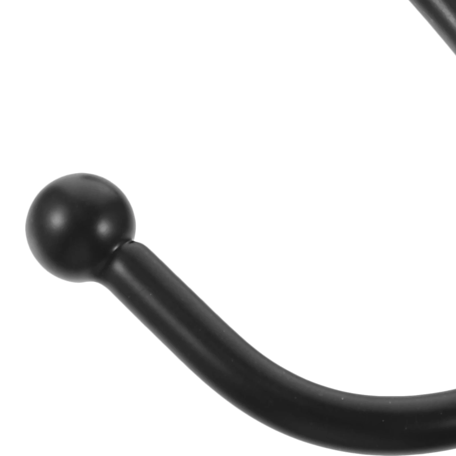 10 Pcs Fixed Curtain System Hooks Simple Retro Wall Mount Coat Rack Black Metal Storage Space Saver Durability Long Use Strong