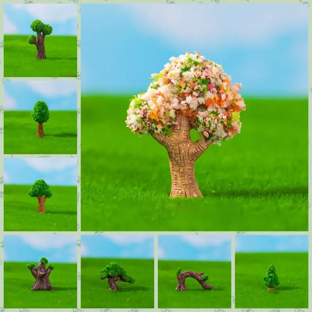 Decorative Artificial Mini Pine Tree Simulation Multiple Style Fairy Moss Micro Landscape Lifelike Resin