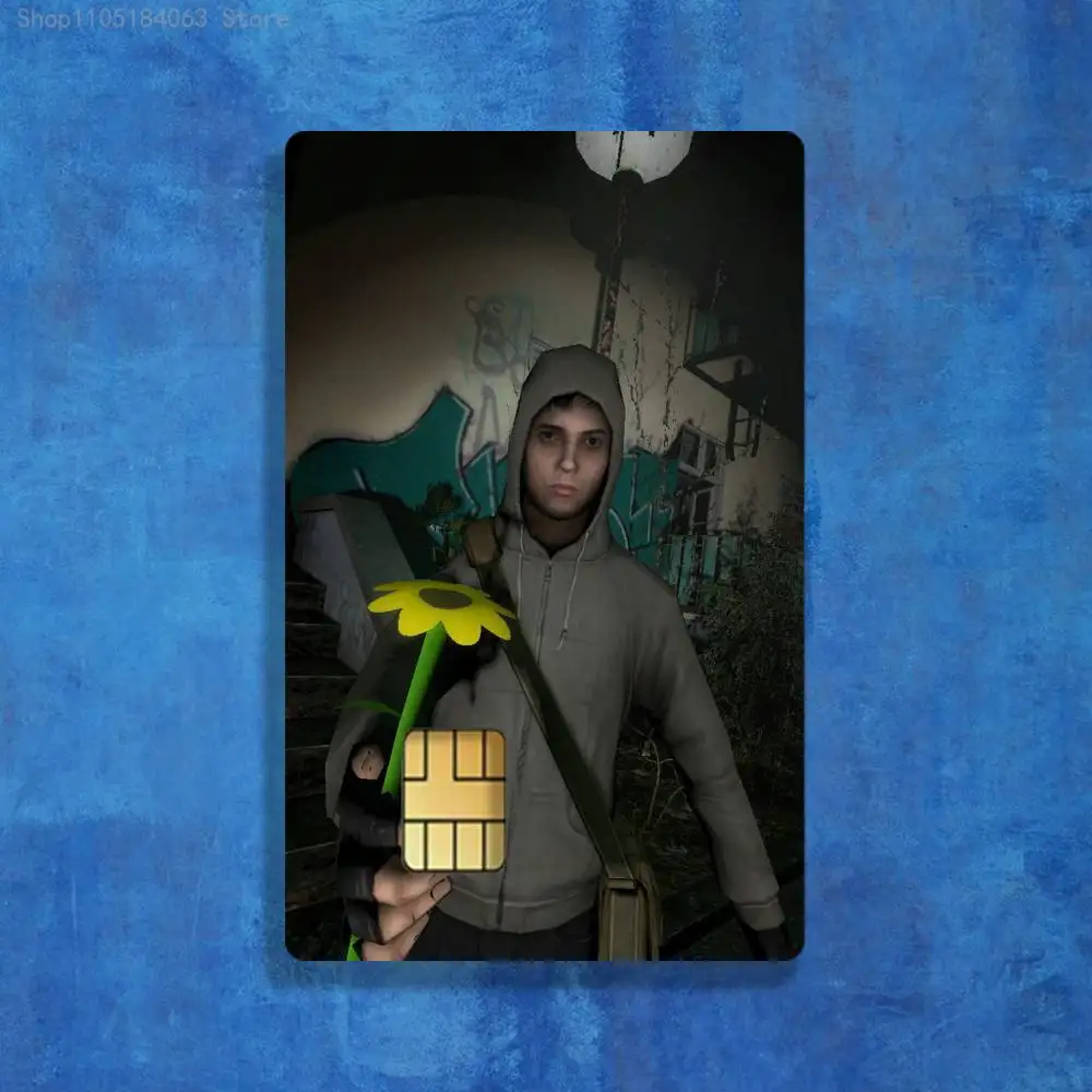 لعبة C-Cry of F-Fear ملصقات الائتمان فيزا الخصم البنك بطاقة شحن حافلة مترو ملصق مضاد للماء ملصق الديكور