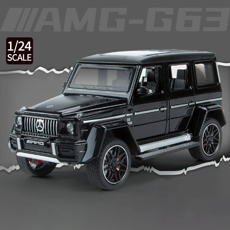 New 1:24 Benzs G63 SUV Alloy Model Car Toy Diecasts Metal Casting Sound and Light Car Toys For Children Vehicle