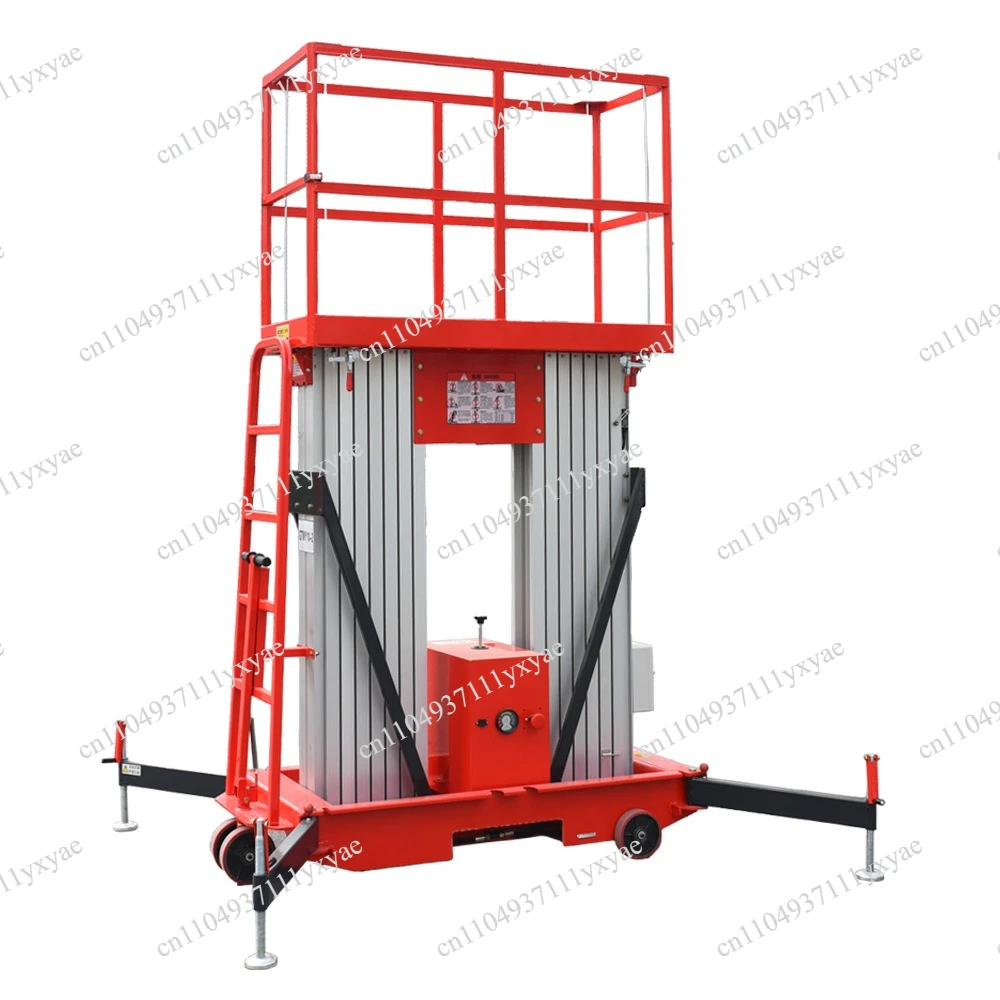 Aluminum Alloy Mobile Scissor Lift Single Mast Double Mast Hydraulic Electric Lightweight Aerial Platform