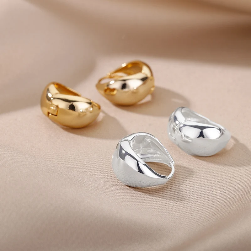 Charming Chunky Flat Small Circle Hoop Earrings – Only .34!