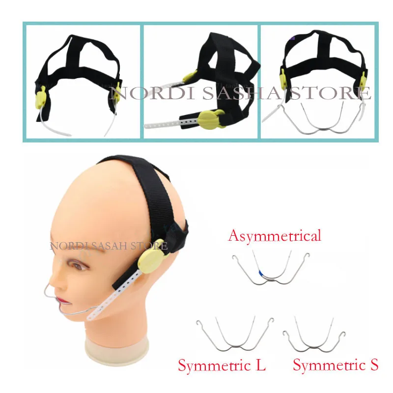 1 zestaw dentystycznych ortodontycznych z łbem nakryć głowy z zatrzaskiem zabezpieczającym, kokardka do tyłu, ściąganie do zębów, urządzenie