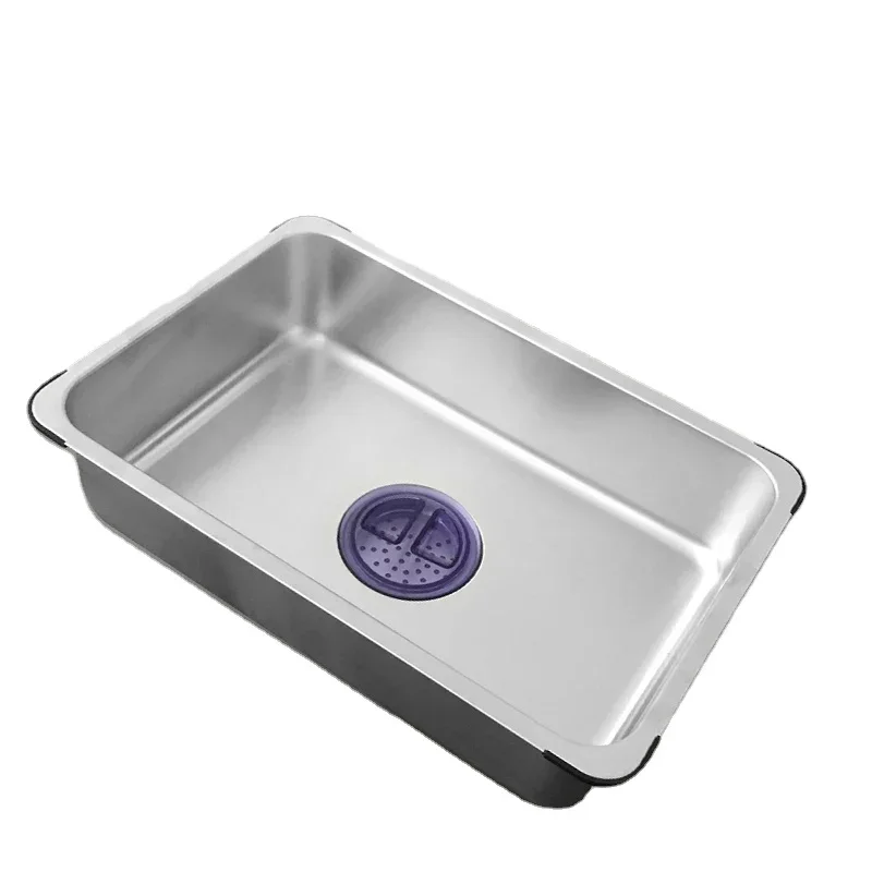 Metal Multi-purpose Dish Tub for Sink Stainless Steel basin within basin Washing-up Bowl Wash Bucket Basket for Kitchen