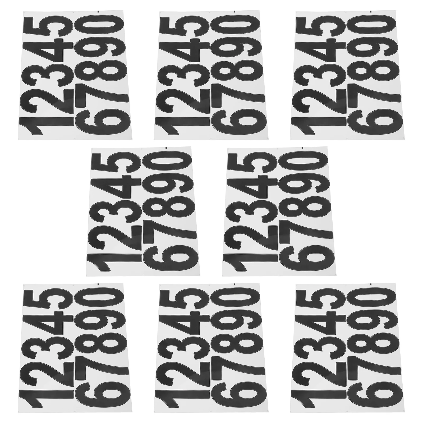 

8pcs Waterproof Mailbox Numbers Stickers 0-9 Large Consecutive Number Decals Stick On Door Window House Address Signs Self