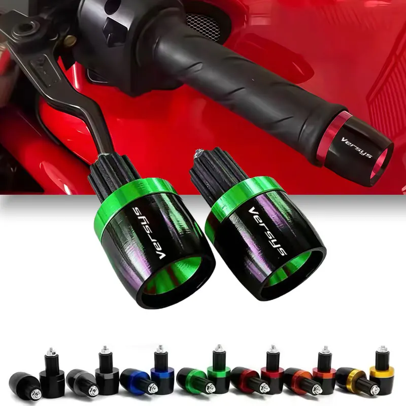 For KAWASAKI Versys 650/1000 VERSYS-X 300 CNC Aluminum Motorcycle Handlebar End Caps Shock Absorbing Balance Weight Bar EndPlugs