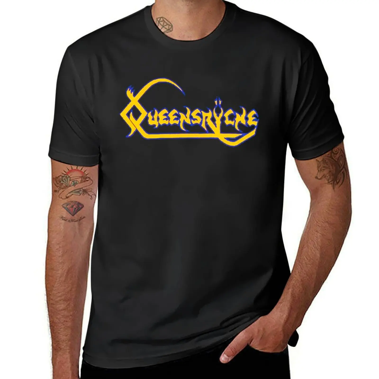 Queensryche rock koerangtoeroe band best logo T-Shirt Short sleeve tee sublime t shirts for men