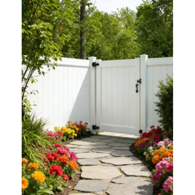 Eco-friendly WPC Privacy Fence PVC Coating Easy Installation Waterproof Fireproof for Garden Villa Outdoor Spaces (7ft Height