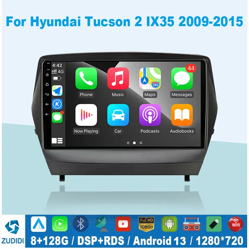 

Автомагнитола 2DIN на Android 13 для Hyundai IX35 2010-2015, автомобильный мультимедийный плеер с GPS-навигацией, 4G, Wi-Fi, DSP, Carplay