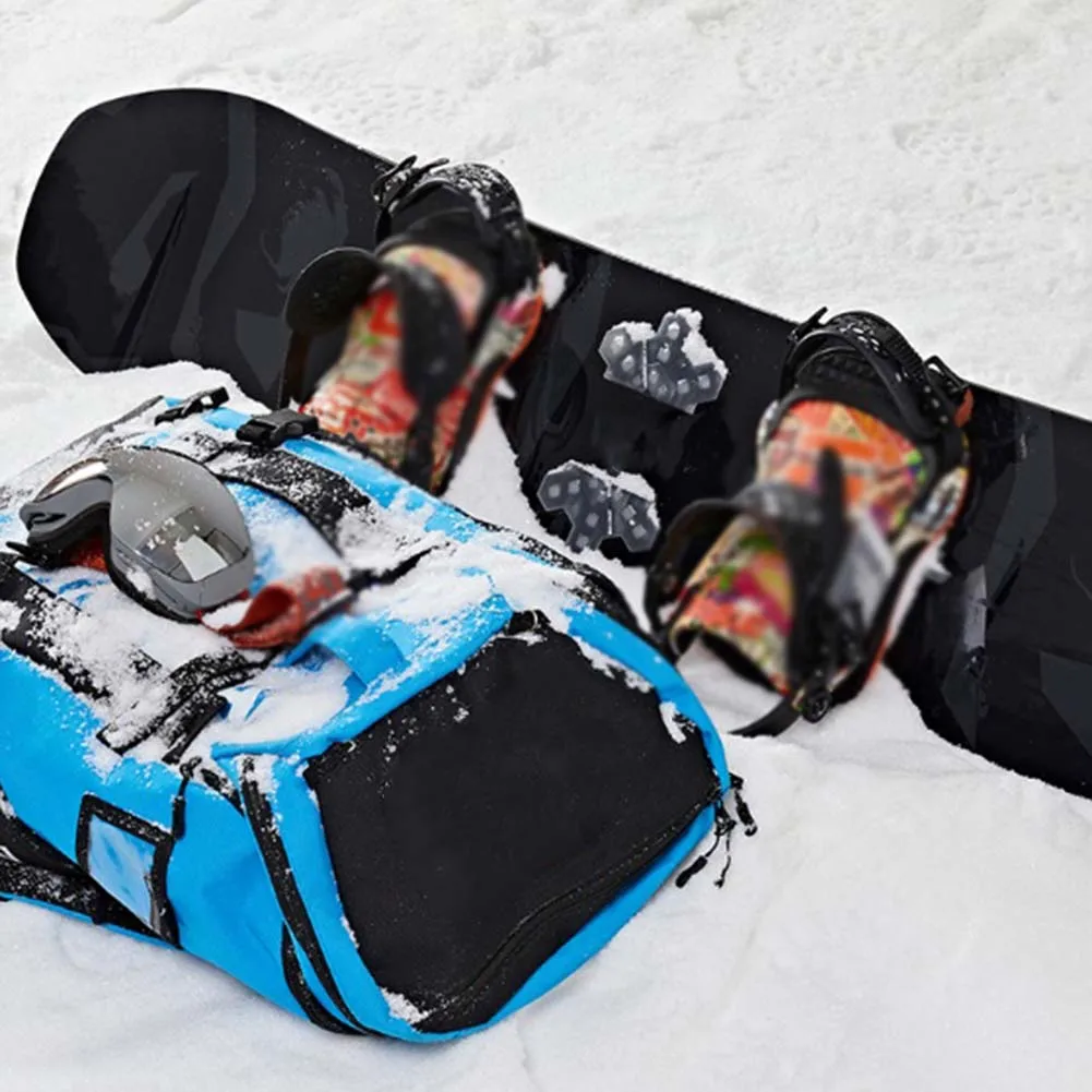 Snowflake Shaped Transparent AntiSlip Stickers for Skis Single Double Sets Snowboard Non Slip Mats for Outdoor Winter Safety