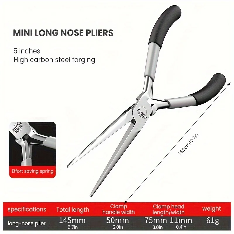 

AIRAJ8PCS Multifunctional Mini Pliers for Electricians Industrial Grade Diagonal Pliers for Anti Slip Handle Universal Hand Tool
