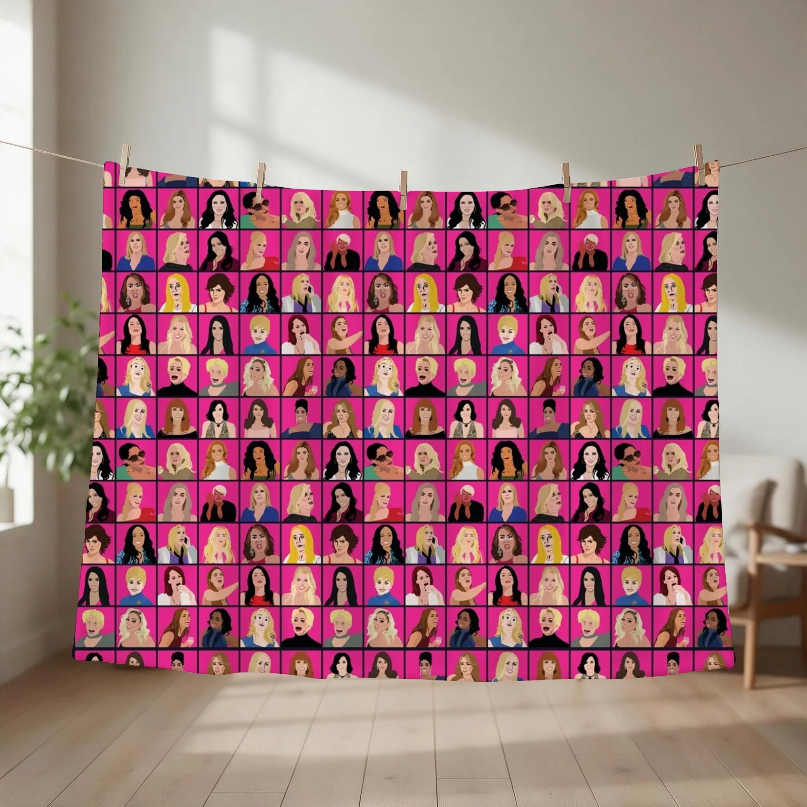 Real Housewives All Stars Throw Blanket couch cozy soft plush fuzzy picnic outdoor blanket