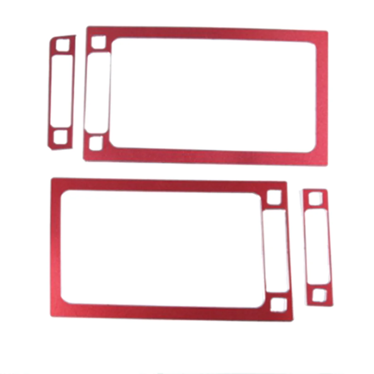 For 2007-2013 Car Dashboard and Co-Pilot Air Vent Outlet Frame Cover Trim Sticker Car Accessories Red