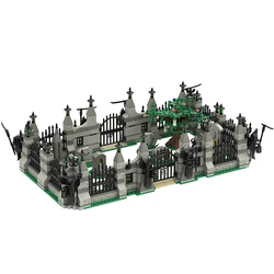 Halloween MOC Cemetery Building Blocks Pumpkin Wall Tombstone Skull Ghost Bricks Toys Creative Kids Gifts Compatible With LEGO