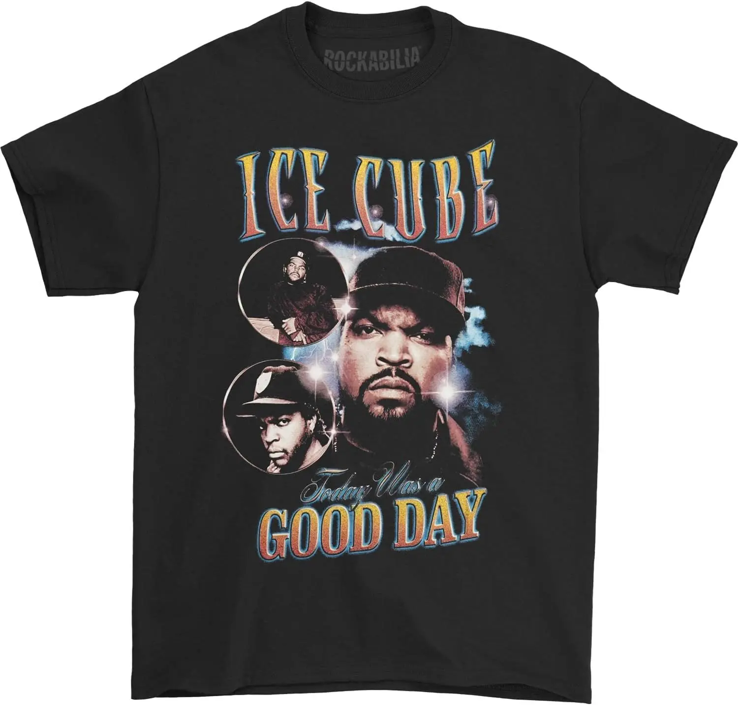 Ice Cube Men's Good Day Photo Collage T-Shirt Black