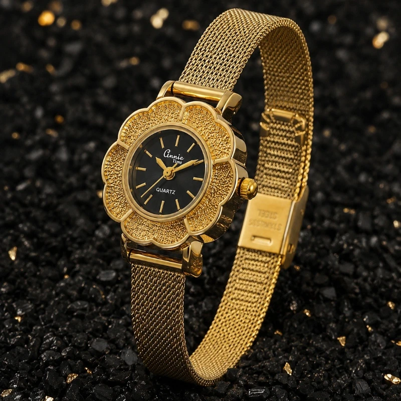Fashion Flower Women Wrist Watch Luxury Brand Stainless Steel Quartz Bracelet Watch Vintage Elegant Ladies Clock montre femme