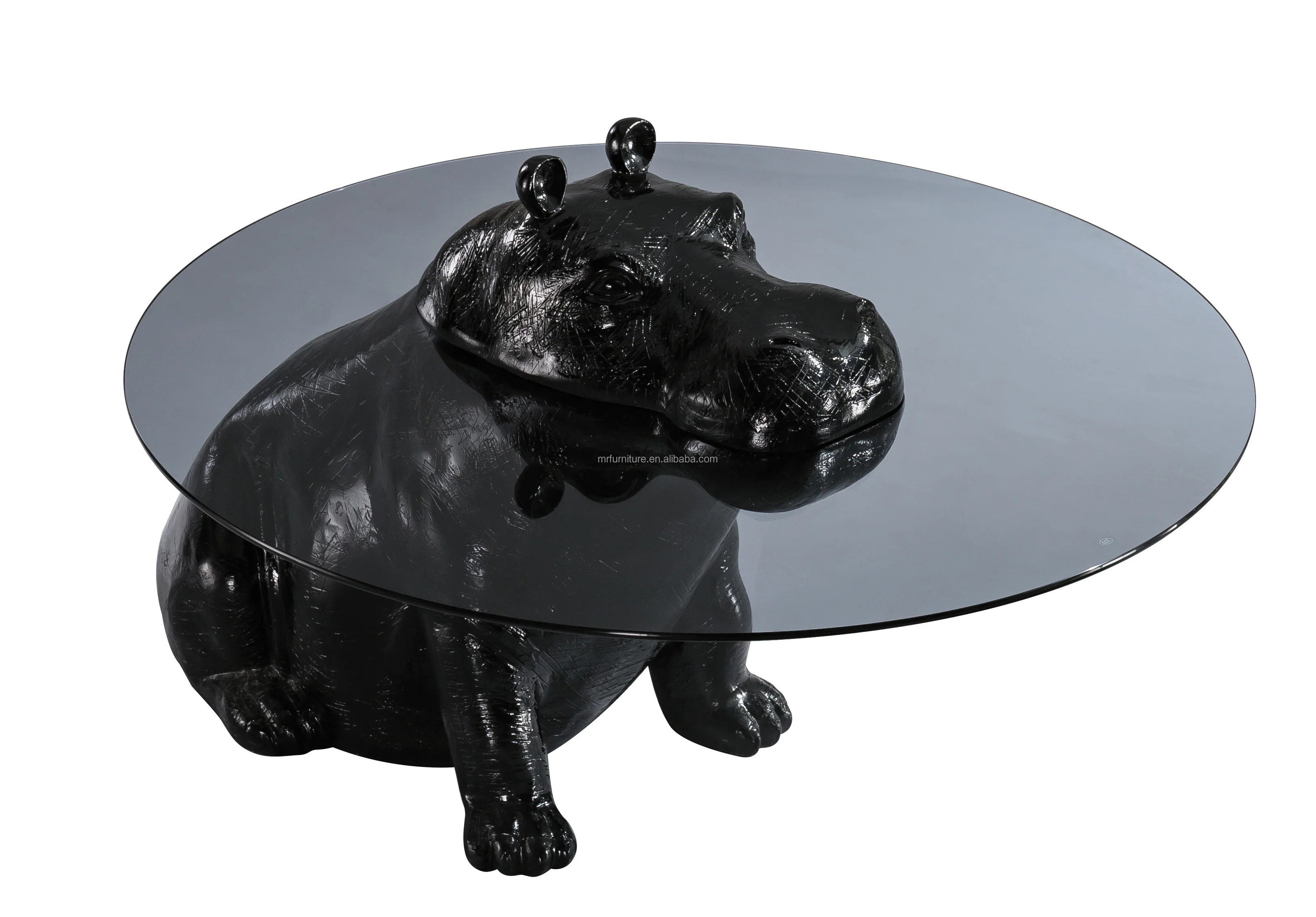 

Для Hippo Ретро-Креативный современный журнальный столик из закаленного стекла Дизайнерский центральный стол для дома или бара отеля Металлическая мебель